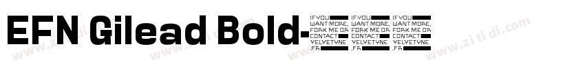 EFN Gilead Bold字体转换